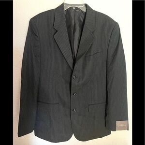 MERONA mens modern fit pin striped gray blazer suit jacket coat size 42L